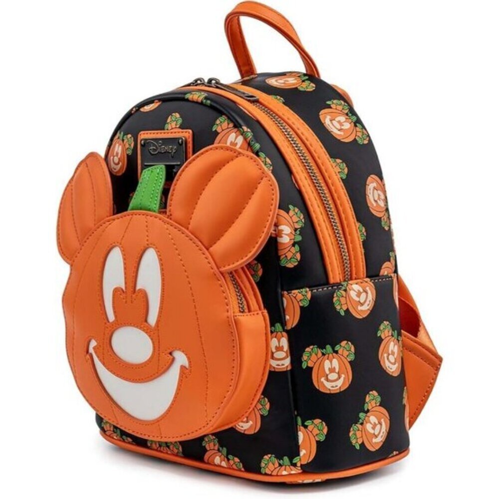 🆕Womens Loungefly Disney Mickey-O-Lantern Double Strap Shoulder Bag Purse - Picture 7 of 7